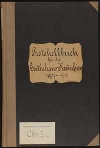 Protokoll-Buch der Goethehaus-Kommission aus den Jahren 1901-1911