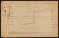 Inventar der Mobilien in Goethes Arbeitszimmer vom 9. April 1863 - enthält einen Grundriß des Grundstücks und eine Pistolenkugel mit Notiz von Georg Mandel (1867)