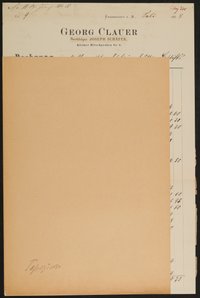 Tapezierer-Rechnungen das Goethehaus betreffend aus dem Jahr 1888