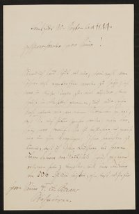 Brief von Maximilian Reinganum an Friedrich Alexander von Bernus vom 20.09.1844