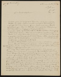 Brief von Johann Baptist Stiglmaier an Friedrich John (?) / Comité für Errichtung des Goetheschen Denkmals vom 02.07.1843