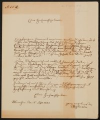 Brief von Johann Baptist Stiglmaier an Friedrich John (?) / Comité für Errichtung des Goetheschen Denkmals vom 02.09.1843