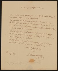 Brief von Ludwig Schwanthaler an Johann David Passavant vom 23.04.1841