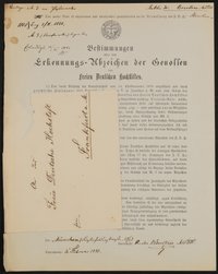 Bestimmungen über das Erkennungs-Abzeichen der Genossen des Freien Deutschen Hochstifts - Heinrich Brentano
