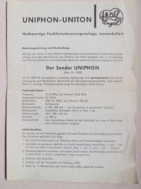 Betriebsanleitung Engel Sender Uniphon