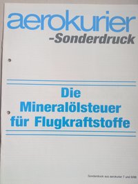Sonderdruck Aerokurier - Mineralölsteuer