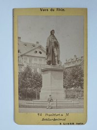 CdV, E. Linde, Frankfurt, Nr. 74, Schillerdenkmal, ca. 1874.