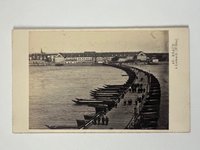 CdV, Adolphe Braun, Mainz, Pont de bateaux, ca. 1866.