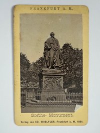 CdV, Frankfurt, Goethe-Monument, ca. 1890.