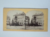 Stereobild, Unbekannter Fotograf, Frankfurt, Gutenberg-Denkmal, ca. 1865.