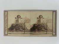 Stereobild, Theodor Creifelds, Frankfurt, Nr. 286, Hessenmonument, ca. 1870.
