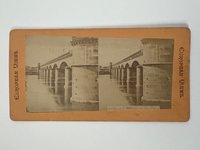 Stereobild, Unbekannter Fotograf, Frankfurt, Bridge at Frankfort, on the Main, ca. 1883.
