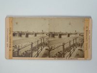Stereobild, Johann Friedrich Stiehm, Frankfurt, Nr. 288, Die Mainbrücke, ca. 1880.