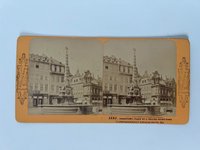 Stereobild, Unbekannter Fotograf (B. K.), Frankfurt, Place et léglise Notre-Dame, ca. 1875.