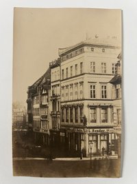 Gottfried Vömel, Frankfurt, Die Zeil und das Haus zum Türkenschuss, nach einer alten Platte von Carl Friedrich Mylius von 1860, ca. 1905.