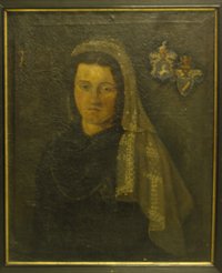 Gemälde 'Portät einer Frau mit Schleier'