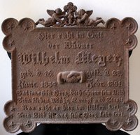 Grabschild für Wilhelm Meyer