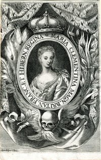 Grafik 'Portrait Königin Maria Clementina'