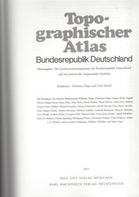 Topographischer Atlas Bundesrepublik Deutschland
