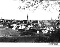 Bad Dürkheim: Überblick über die Innenstadt von Nordwesten, 1930er Jahre