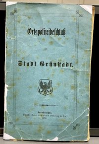 Polizeiverordnung Grünstadt, 1870