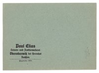 Briefumschlag der Firma Paul Elias Leinen- und Frottierwebrei Oberoderwitz