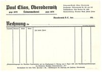 Rechnung der Firma Paul Elias Leinen- und Frottierwebrei Oberoderwitz