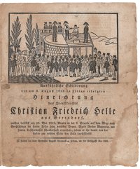 Hinnrichtung von Christian Friedrich Helle