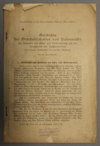 Broschüre Geschichte Ortsherrschaft Hainewalde
