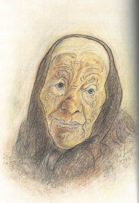 Zeichnung "Kopf der Rahele Anders im 89. Lebensjahr"