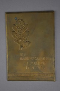 Bronzetafel für Männergesnagsverein