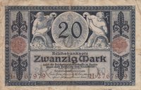 Reichsbanknote 20 Mark von 1915