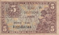 Banknote 5 Deutsche Mark von 1948