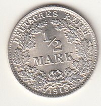 1/2 Mark von 1913