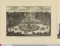 Veüe en Perspectiue du Jardin des trois fontaine à Versailles