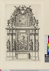 Livre d'Architecture d'Autels, et de Cheminées, Bl. 6 [Altar. Mariä Himmelfahrt; Autel. L'Assomption de la Vierge]