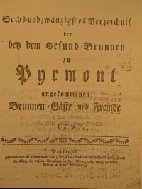 Gesund-Brunnen zu Pyrmont Anno 1797 - 26. Fortsetzung