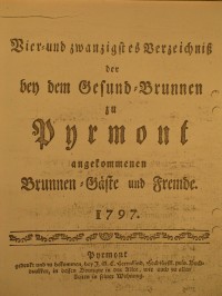 Gesund-Brunnen zu Pyrmont Anno 1797 - 23. Fortsetzung