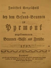 Gesund-Brunnen zu Pyrmont Anno 1797 - 12. Fortsetzung