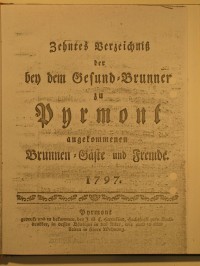 Gesund-Brunnen zu Pyrmont Anno 1797 - 10. Fortsetzung