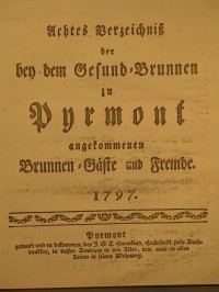 Gesund-Brunnen zu Pyrmont Anno 1797 - 8. Fortsetzung
