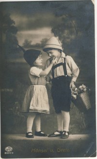 Fotopostkarte Hänsel und Gretel