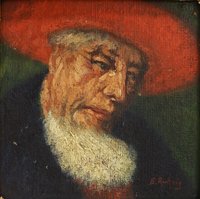 Ruhrig, E. "Mann mit rotem Hut"