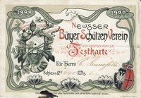 Festkarte Neuss 1900