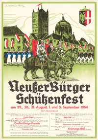 Festplakat Schützenfest Neuss 1964