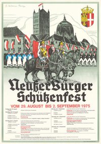 Festplakat Schützenfest Neuss 1975