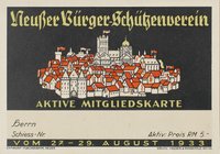 Festkarte Neuss 1933