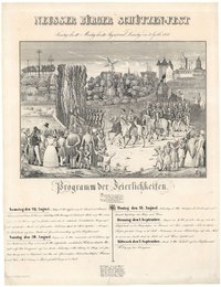 Festplakat Neusser Schützenfest von 1840