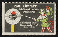 Reklamemarke "Paul Zimmer", Stuttgart