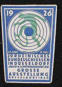 Reklamemarke "Bundesschießen Düsseldorf", 1926